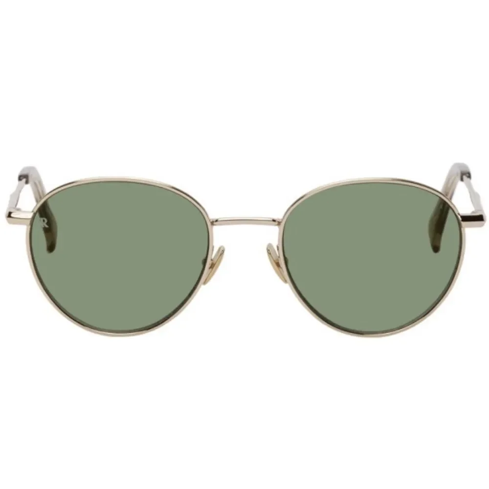Raen Andreas Light Gold round Unisex Aviator sunglasses
